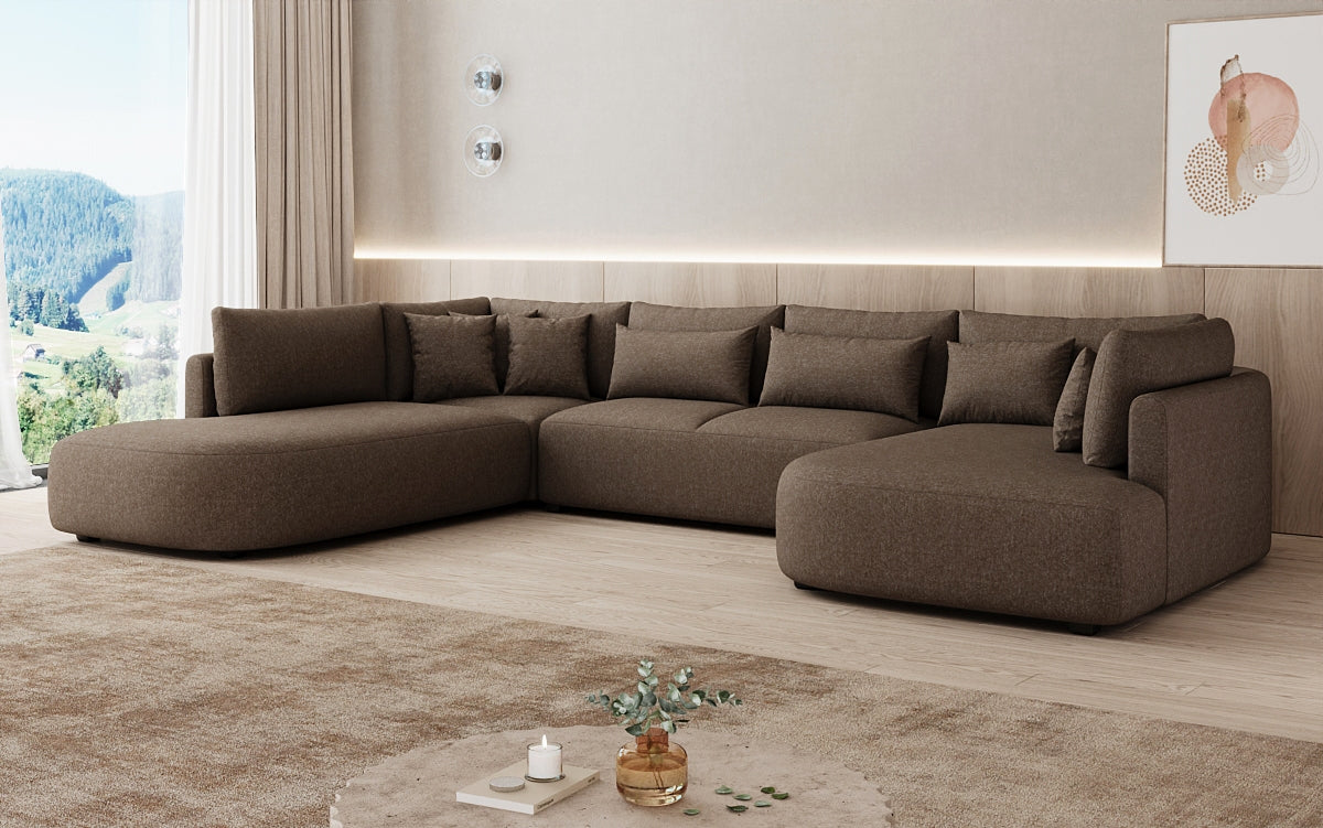 Designer sofa Ando - sectional sofa in textured fabric
