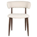 Dining chair Stanley set of 2 – made of bouclé in Beige