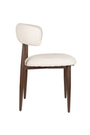 Dining chair Stanley set of 2 – made of bouclé in Beige