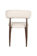 Dining chair Stanley set of 2 – made of bouclé in Beige