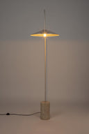 Floor lamp Enno – made of travertine in Gray
