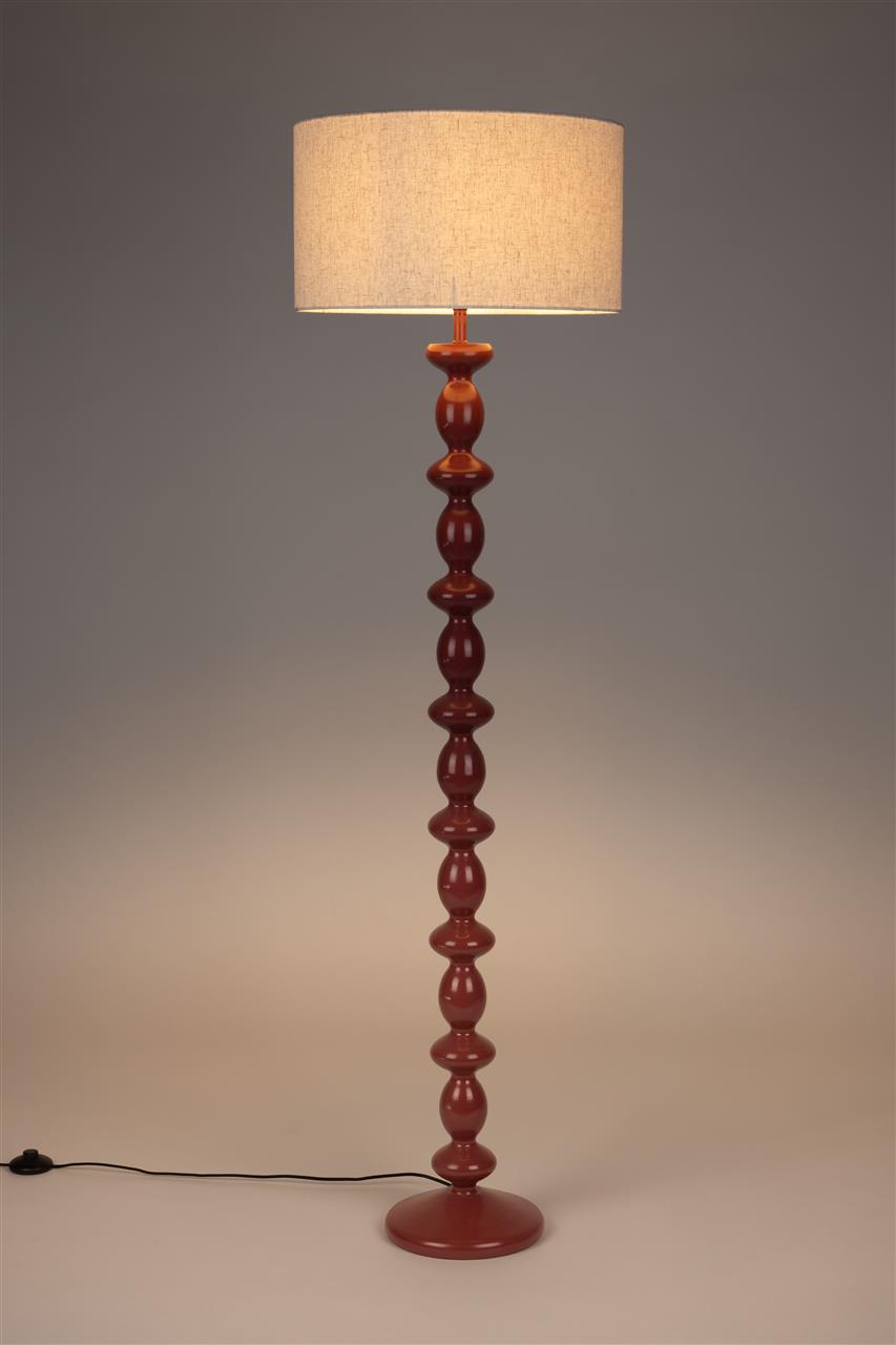 Floor lamp Pim – made of iron in Red