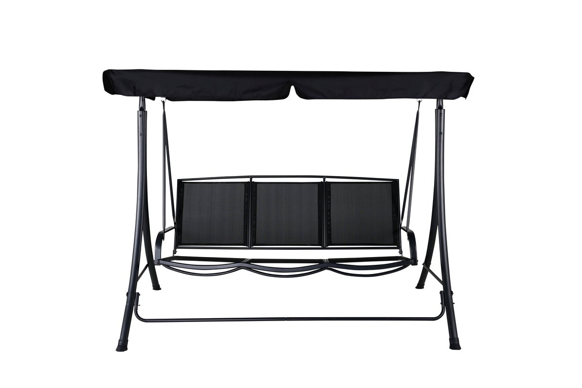 Garden Hollywood Swing Madeira - with Polyester Cover and Steel Frame in Black