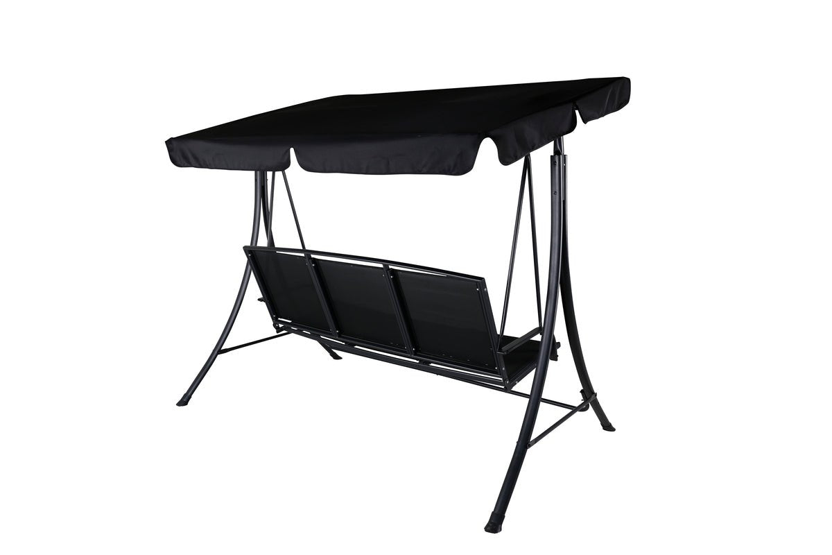 Garden Hollywood Swing Madeira - with Polyester Cover and Steel Frame in Black