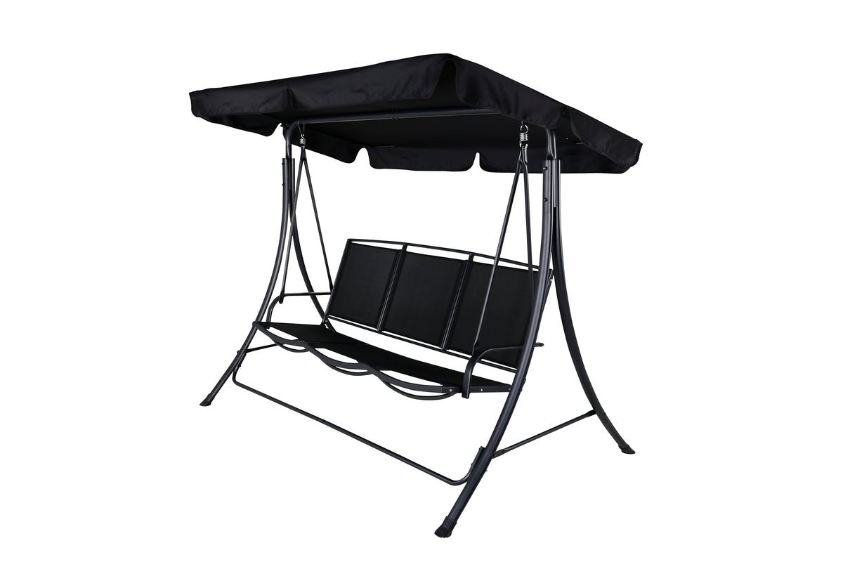 Garden Hollywood Swing Madeira - with Polyester Cover and Steel Frame in Black