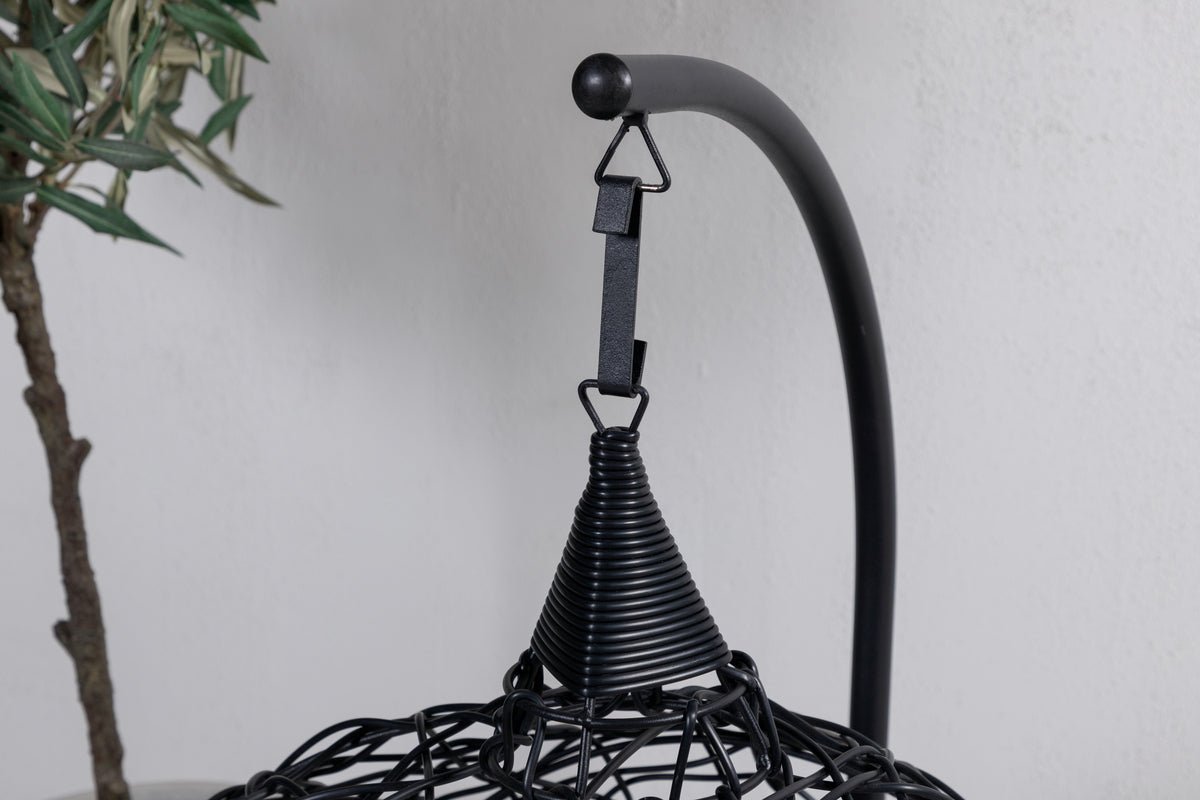 Garden Hanging Chair Layla - made of Rattan/Metal in Black