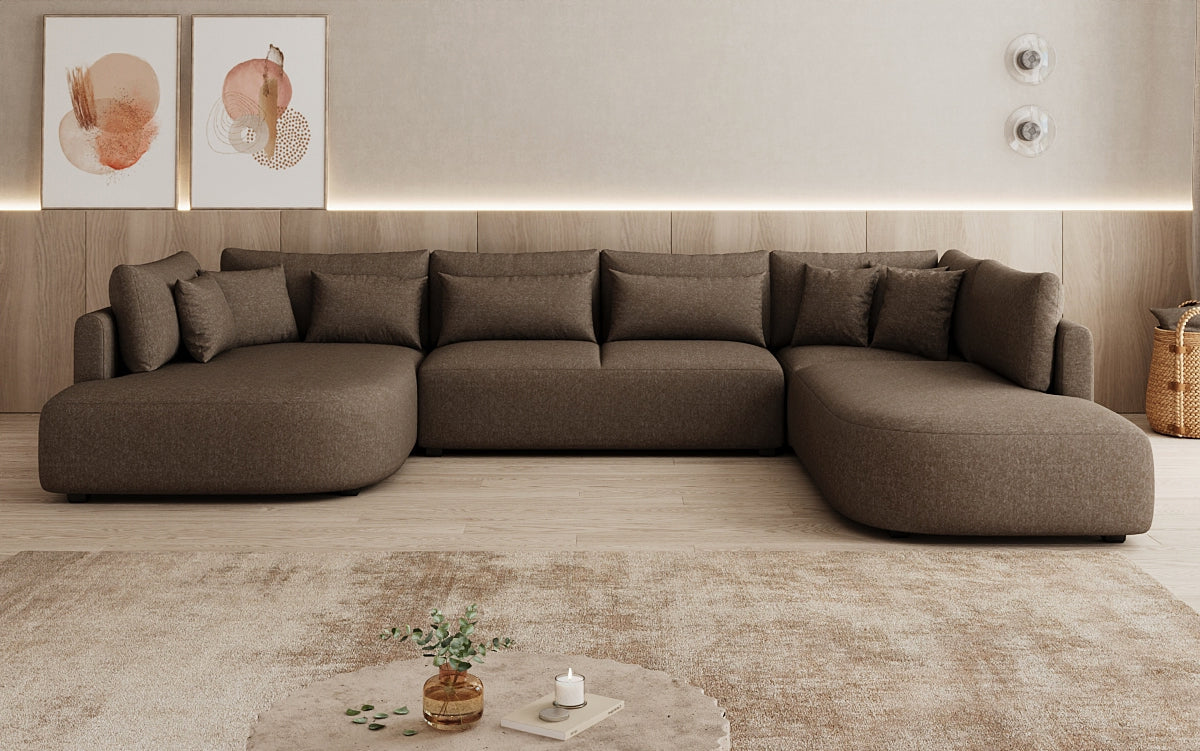 Designer sofa Ando - sectional sofa in textured fabric