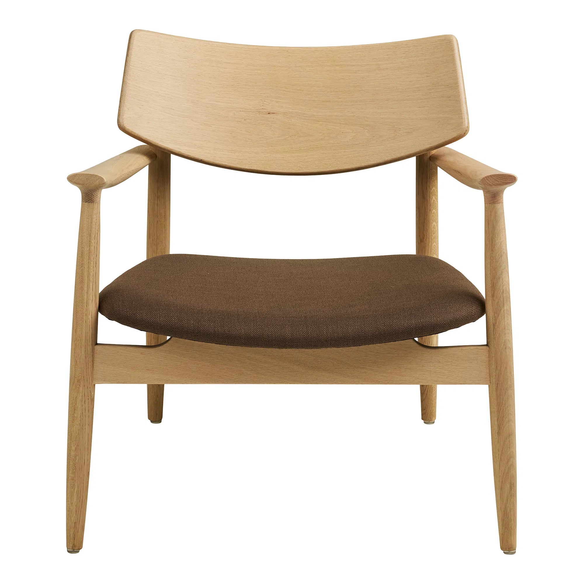 Designer armchair Agnar set with side stool made of oak