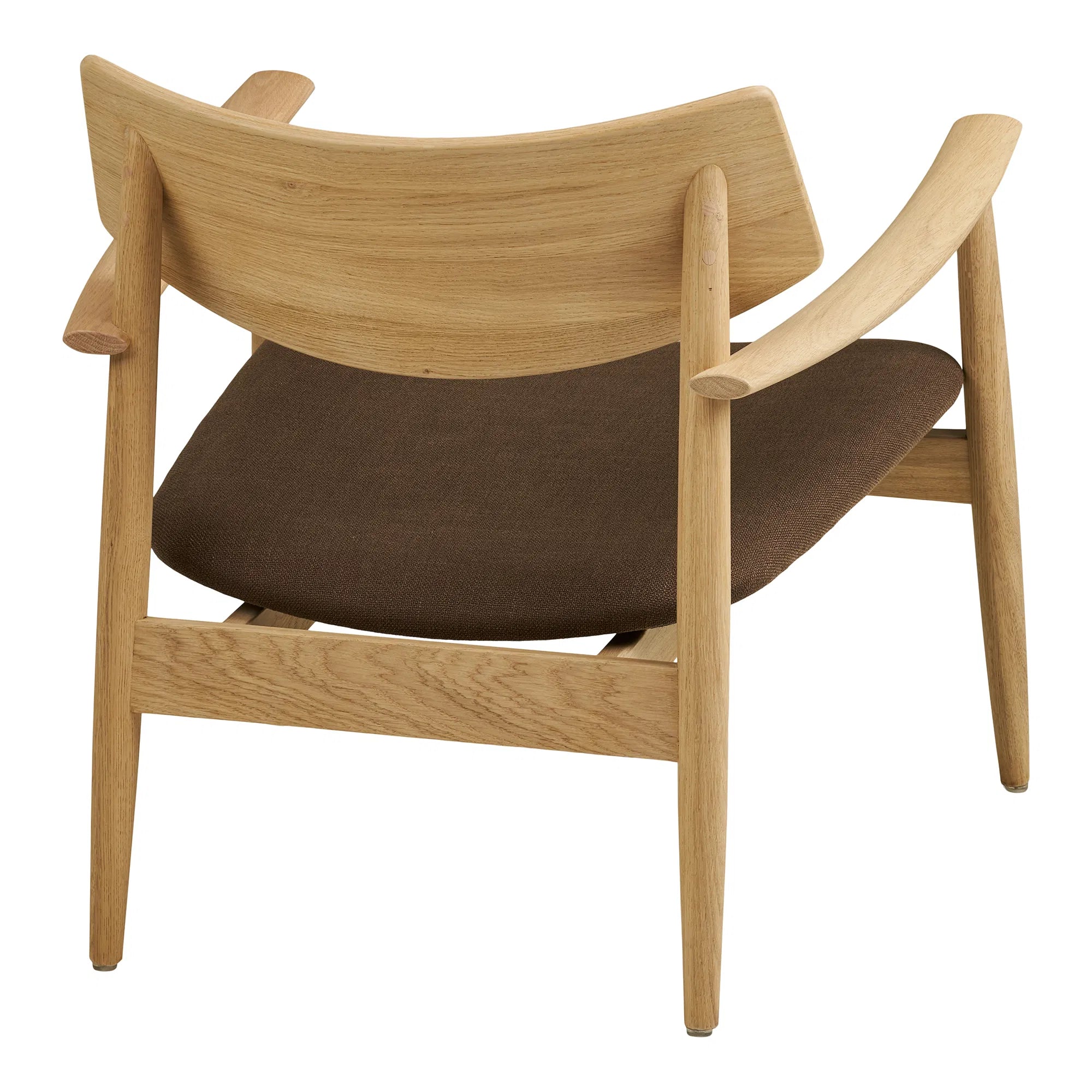 Designer armchair Agnar set with side stool made of oak