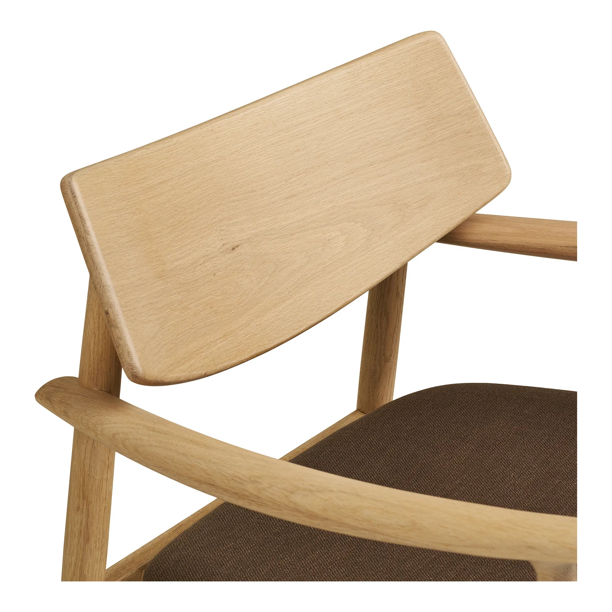 Designer armchair Agnar set with side stool made of oak