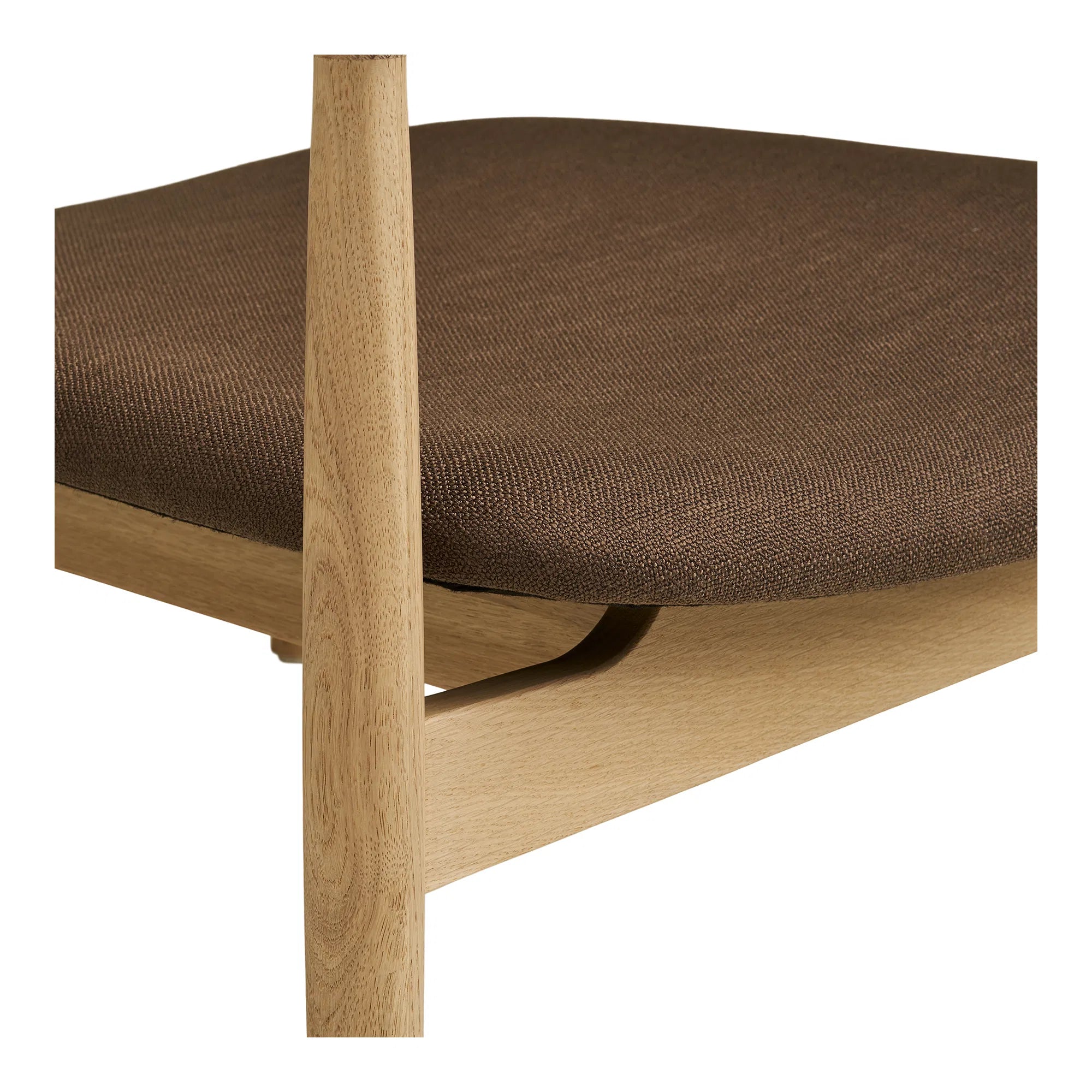 Designer armchair Agnar set with side stool made of oak