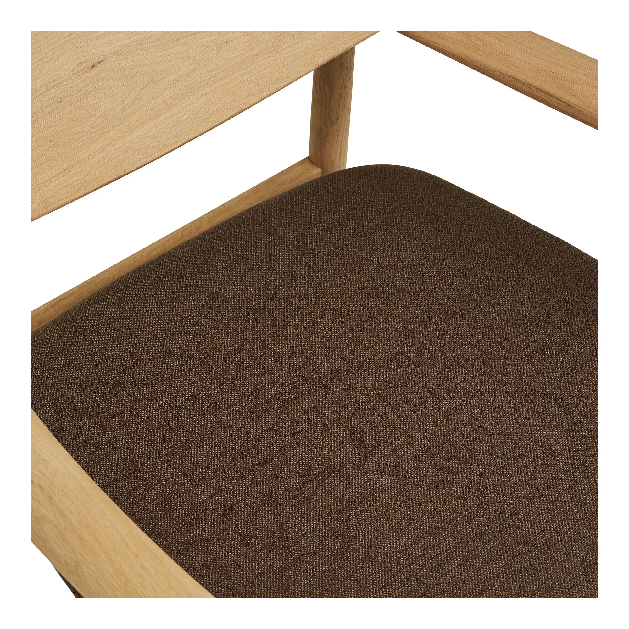 Designer armchair Agnar set with side stool made of oak