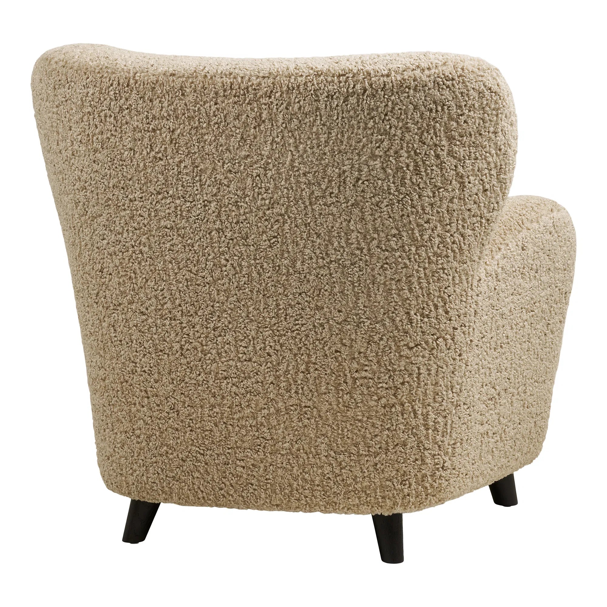 Designer sofa armchair Hudson in beige bouclé