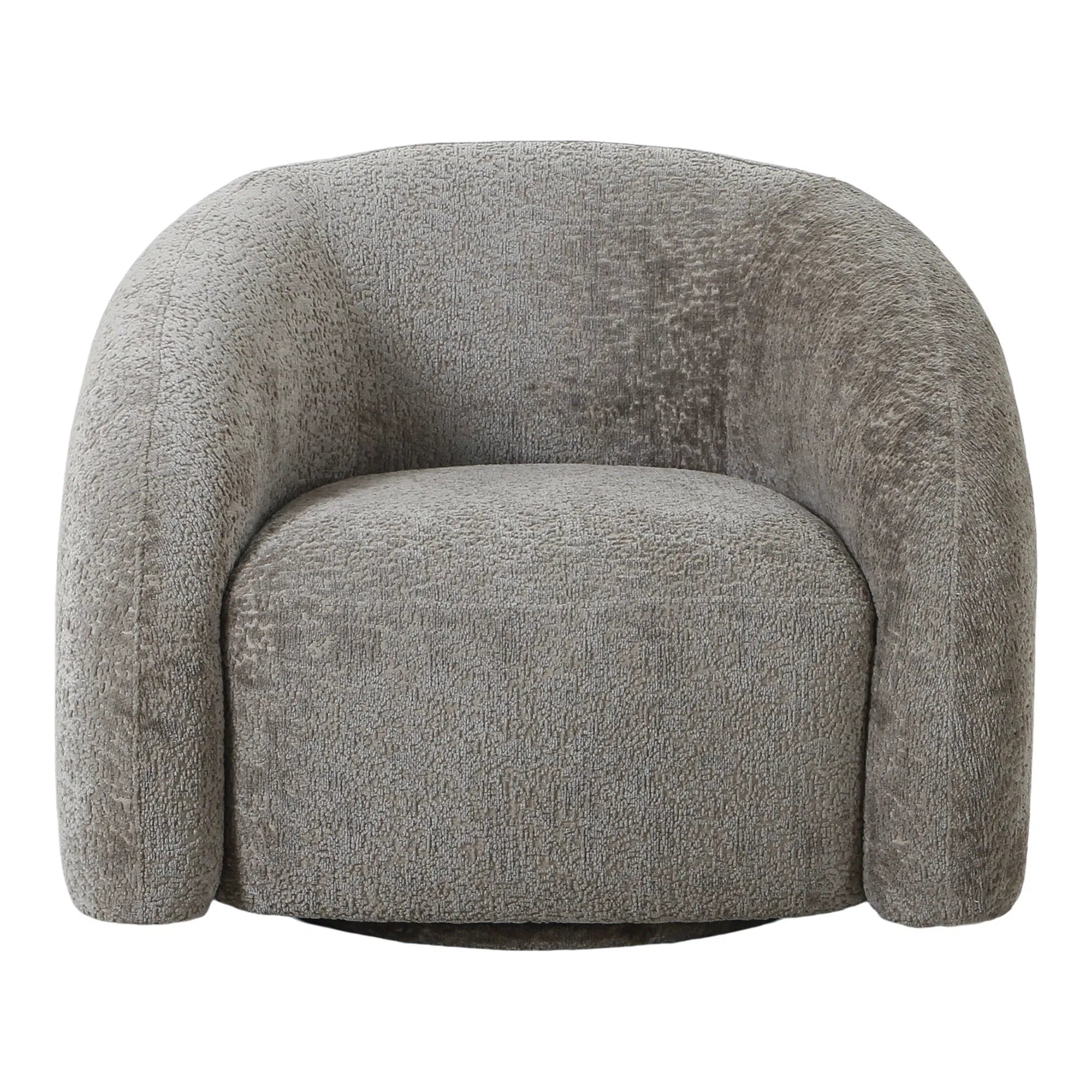 Designer sofa armchair Korfu with swivel function in sand bouclé