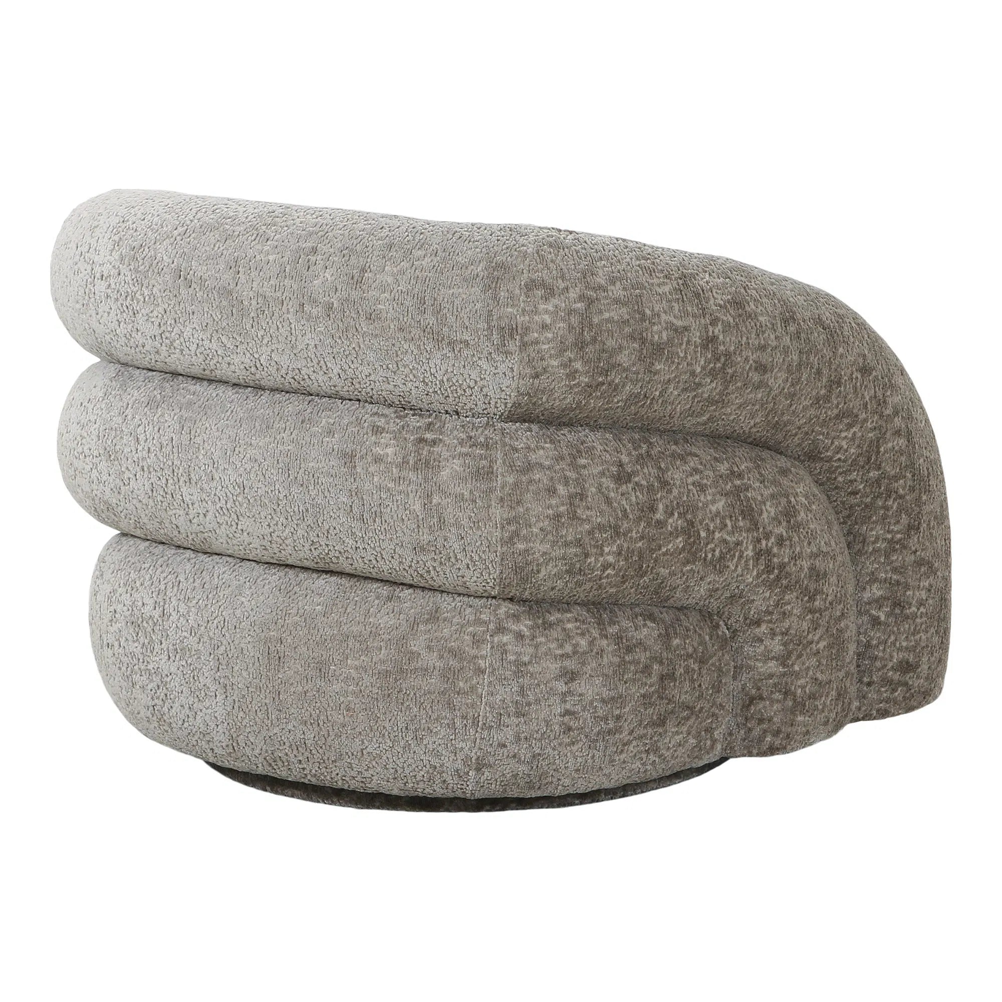 Designer sofa armchair Korfu with swivel function in sand bouclé