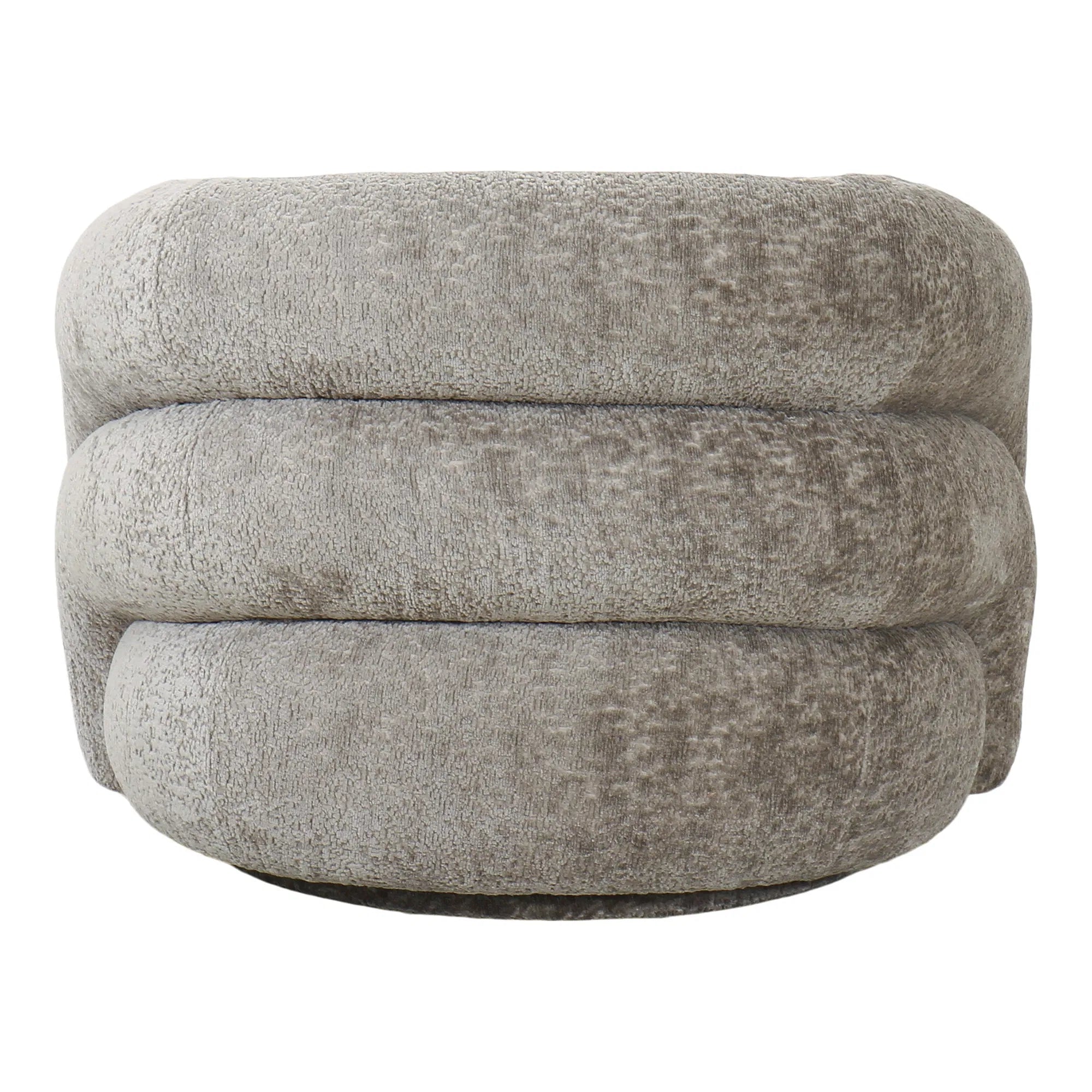 Designer sofa armchair Korfu with swivel function in sand bouclé