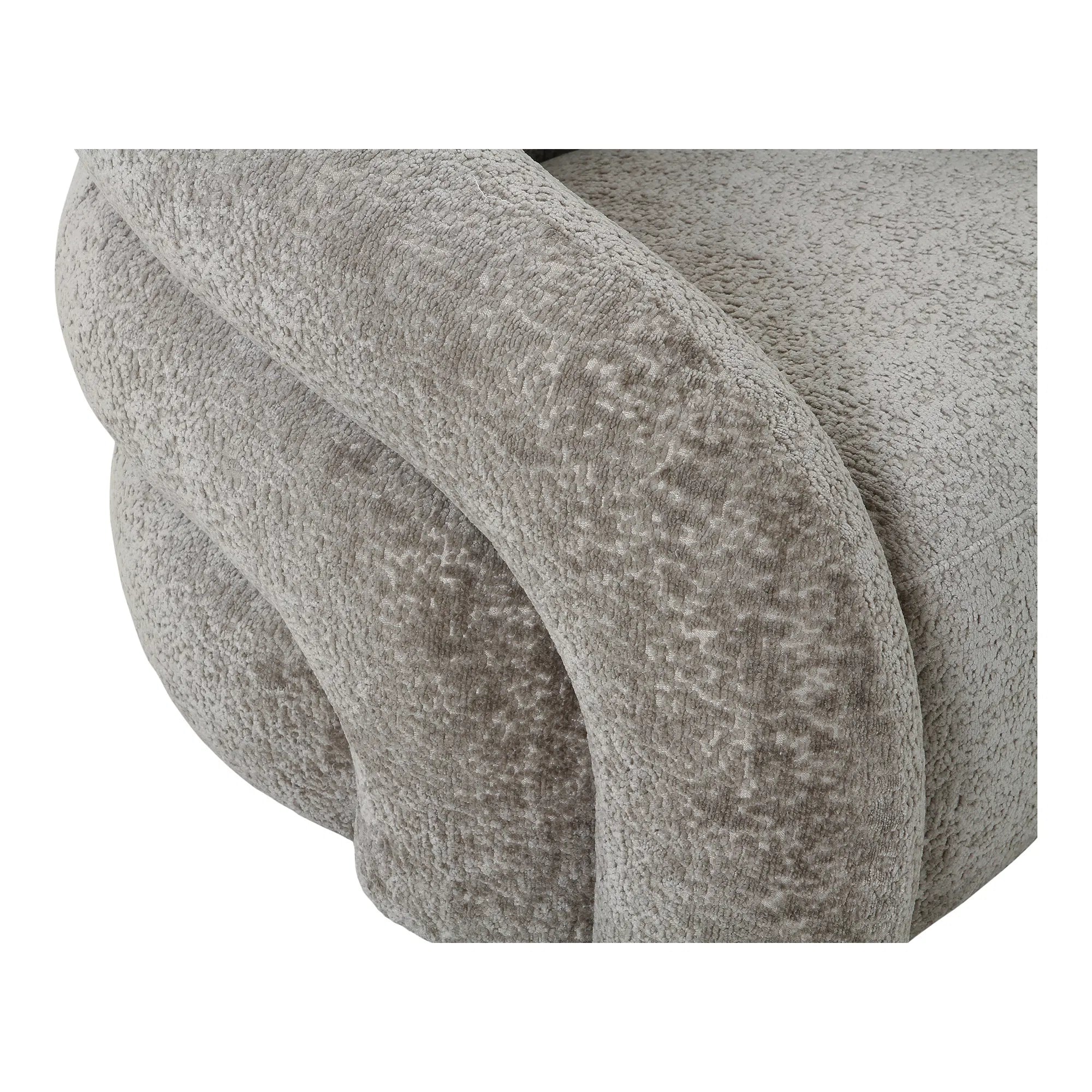 Designer sofa armchair Korfu with swivel function in sand bouclé