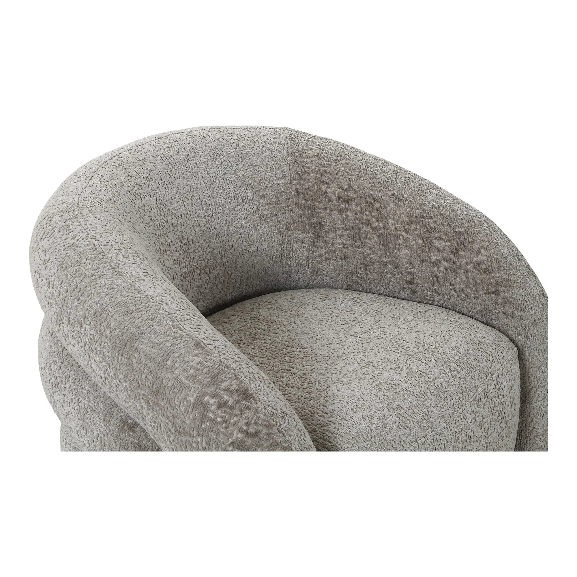 Designer sofa armchair Korfu with swivel function in sand bouclé