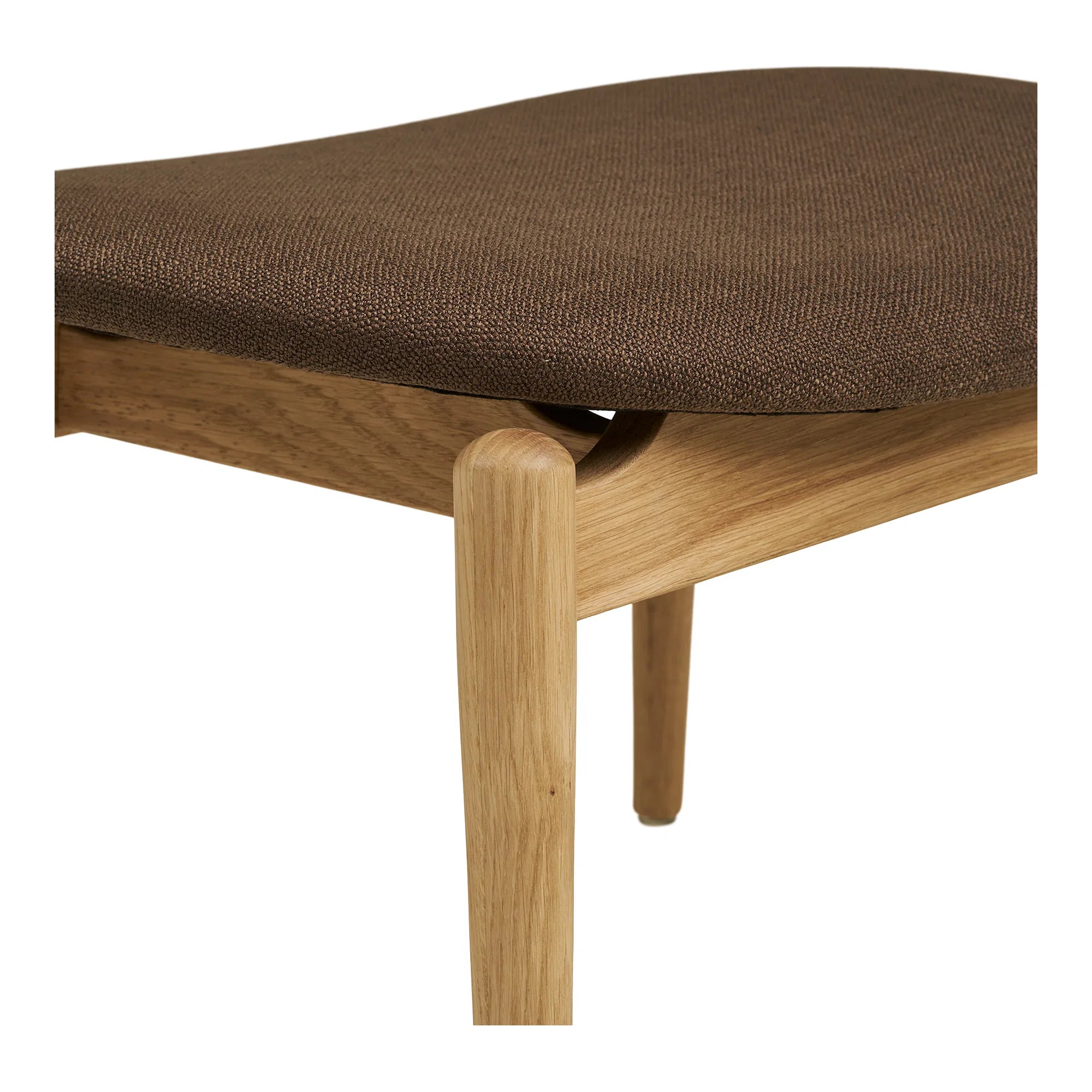 Designer armchair Agnar set with side stool made of oak