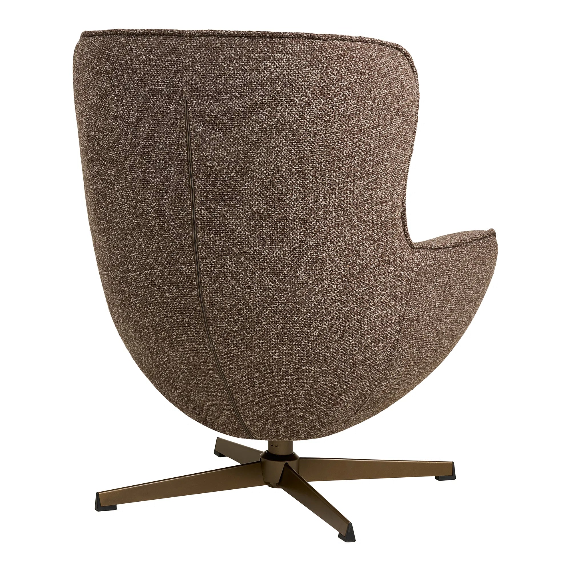 Lounge Armchair Ylvora - Brown with Casters