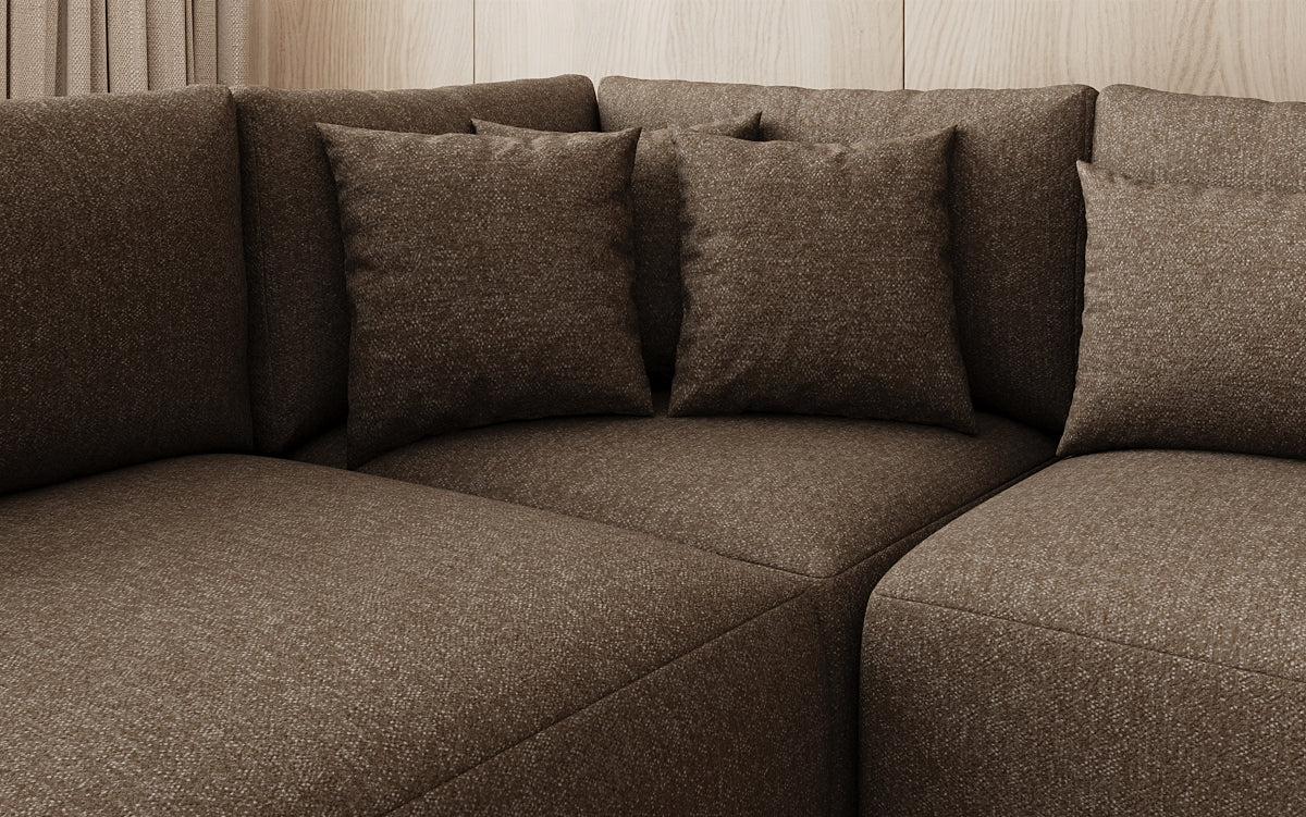 Designer sofa Ando - sectional sofa in textured fabric