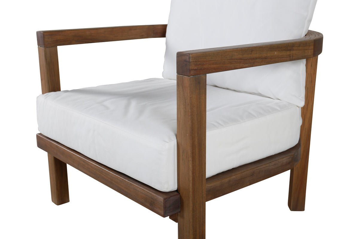 Garten-Loungesessel Erika - in Braun aus Akazie und Polyester