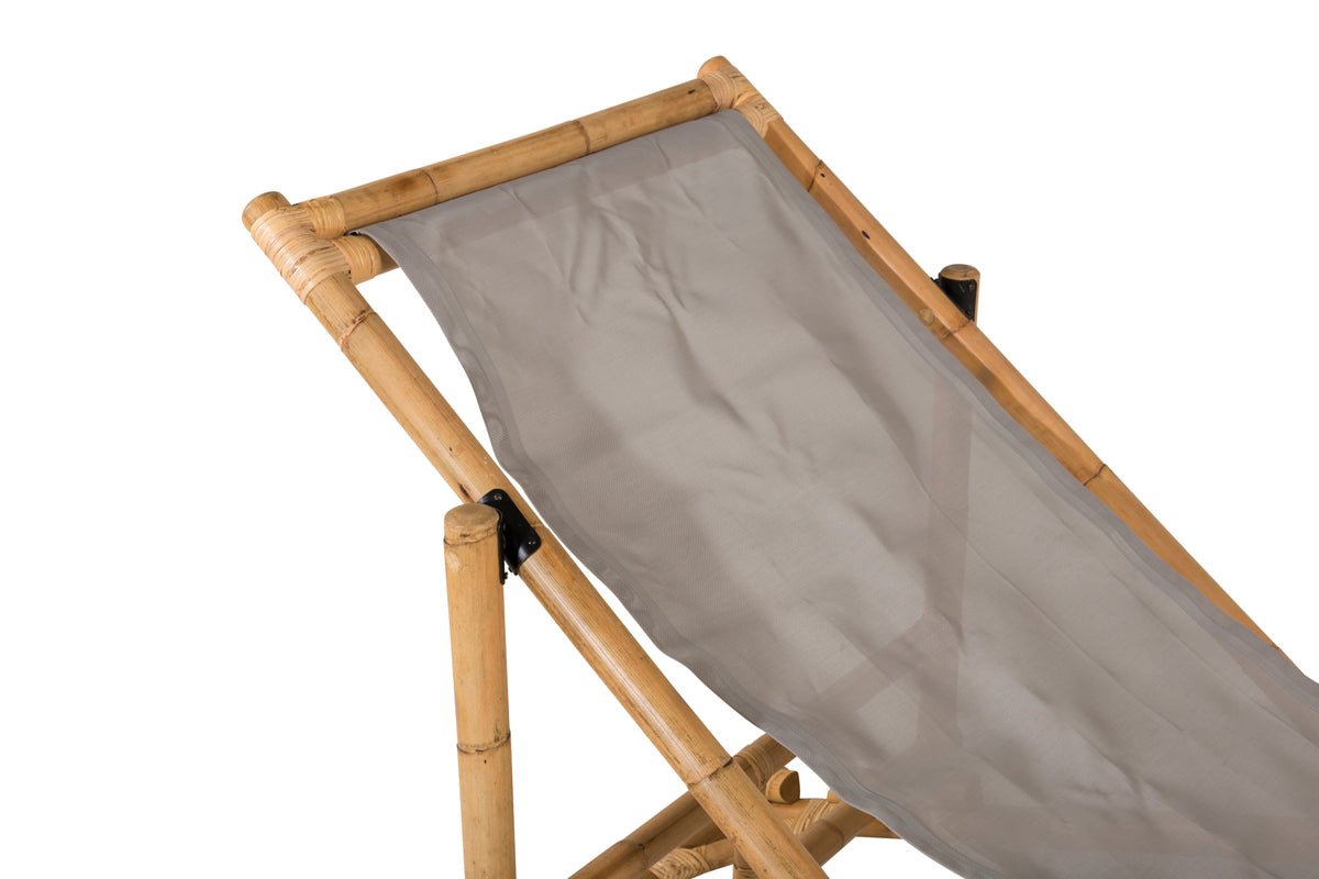 Garden Sun Lounger Coco - made of Rattan and Textilene in Natural Look