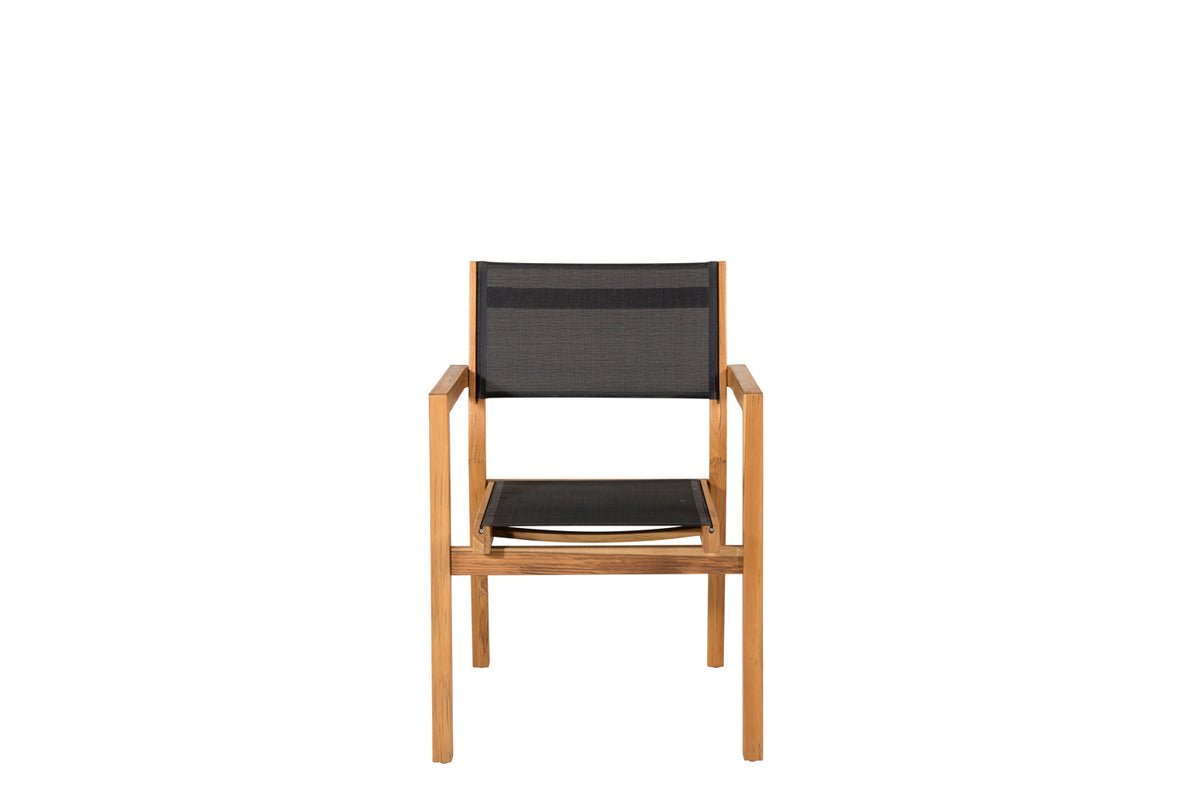 2-piece set - Garden chair Florence made of Textilene/Acacia