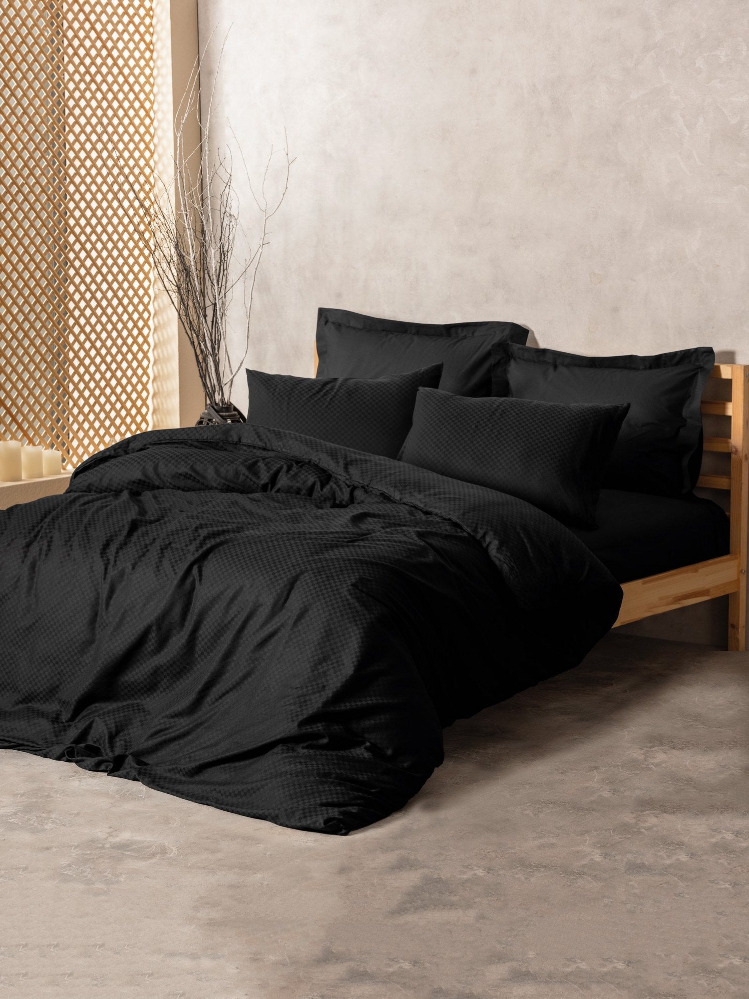 Bedding Set Black – 100% Cotton Ranforce