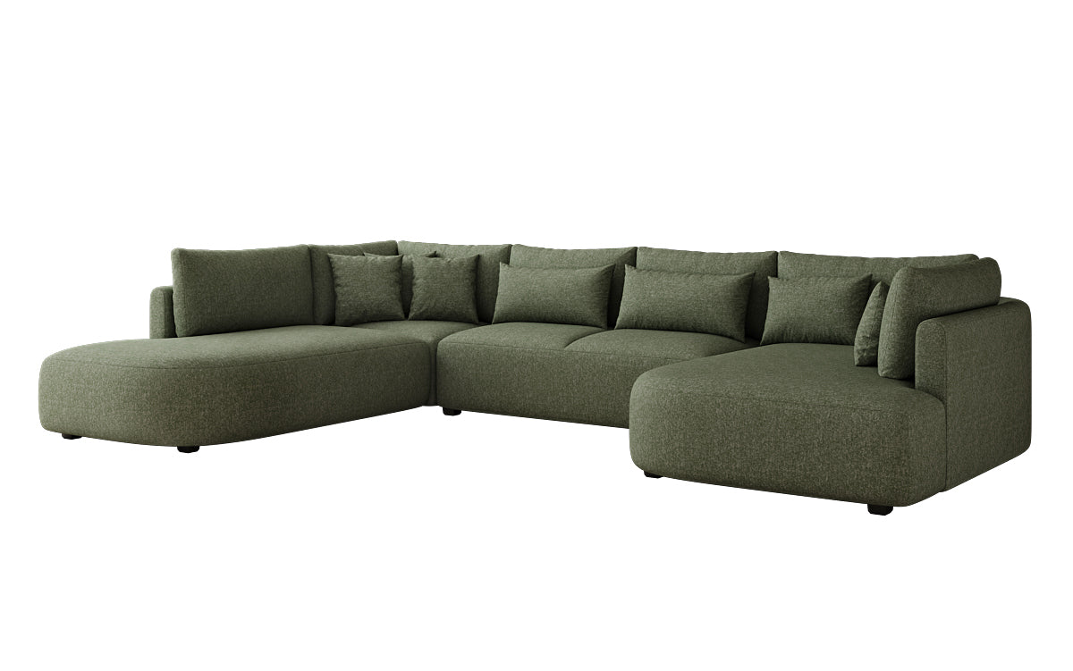Designer sofa Ando - sectional sofa in textured fabric