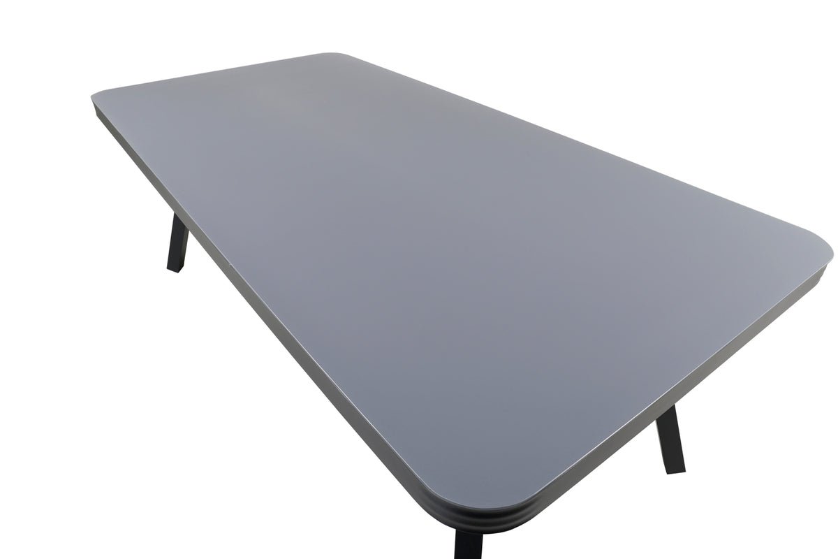 Garden table Amaré - a combination of matte glass top and aluminum frame