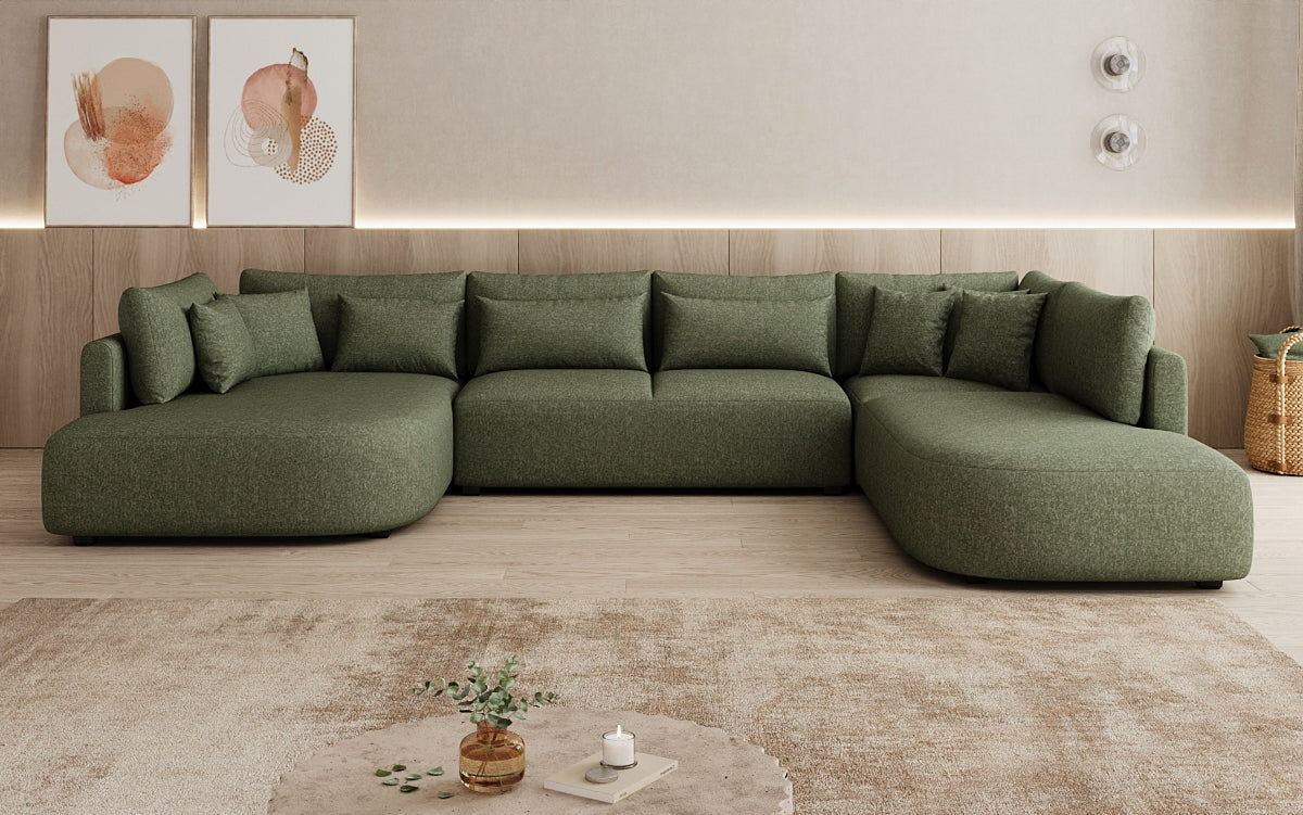 Designer sofa Ando - sectional sofa in textured fabric