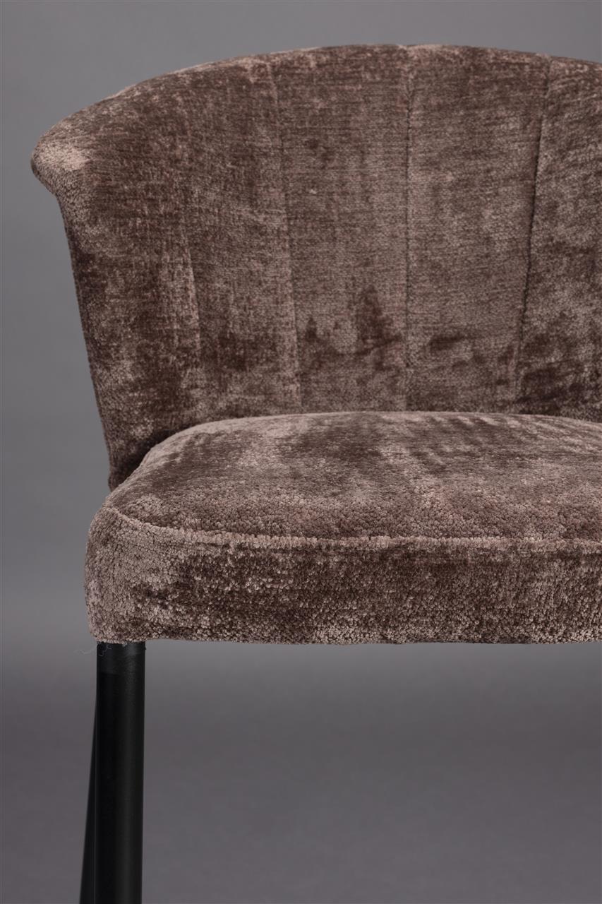 Georgia Purple bar stool set of 2 – made of chenille in Lilac