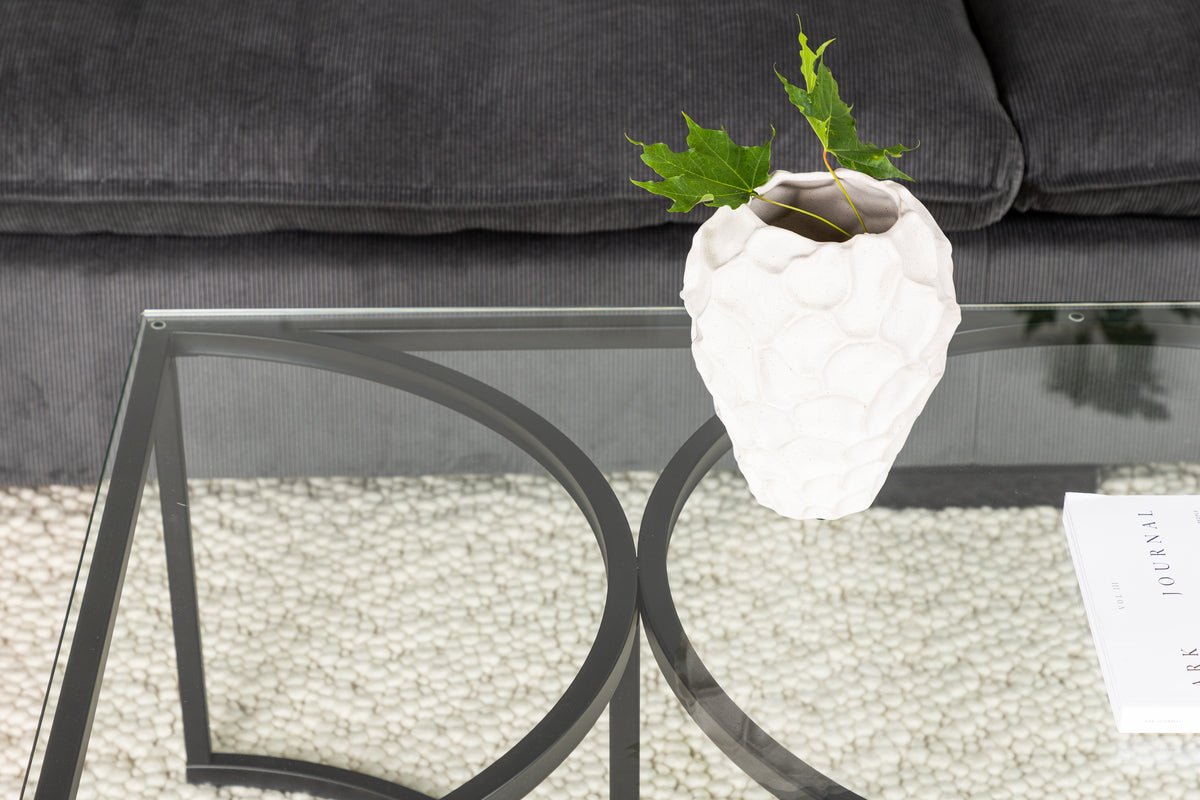 Couchtisch Jordo - in zwei Größen mit Glasplatte