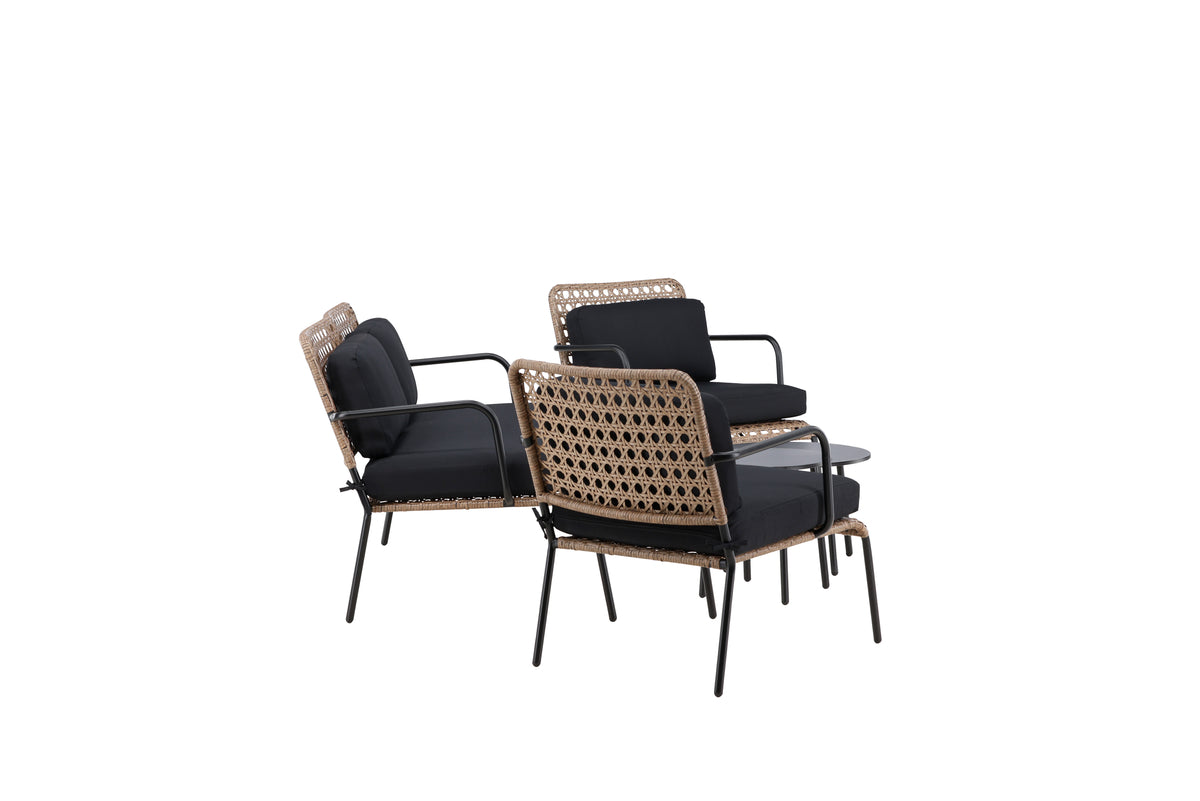 Lounge set Marocco - Backrests and seat surfaces made of natural rattan