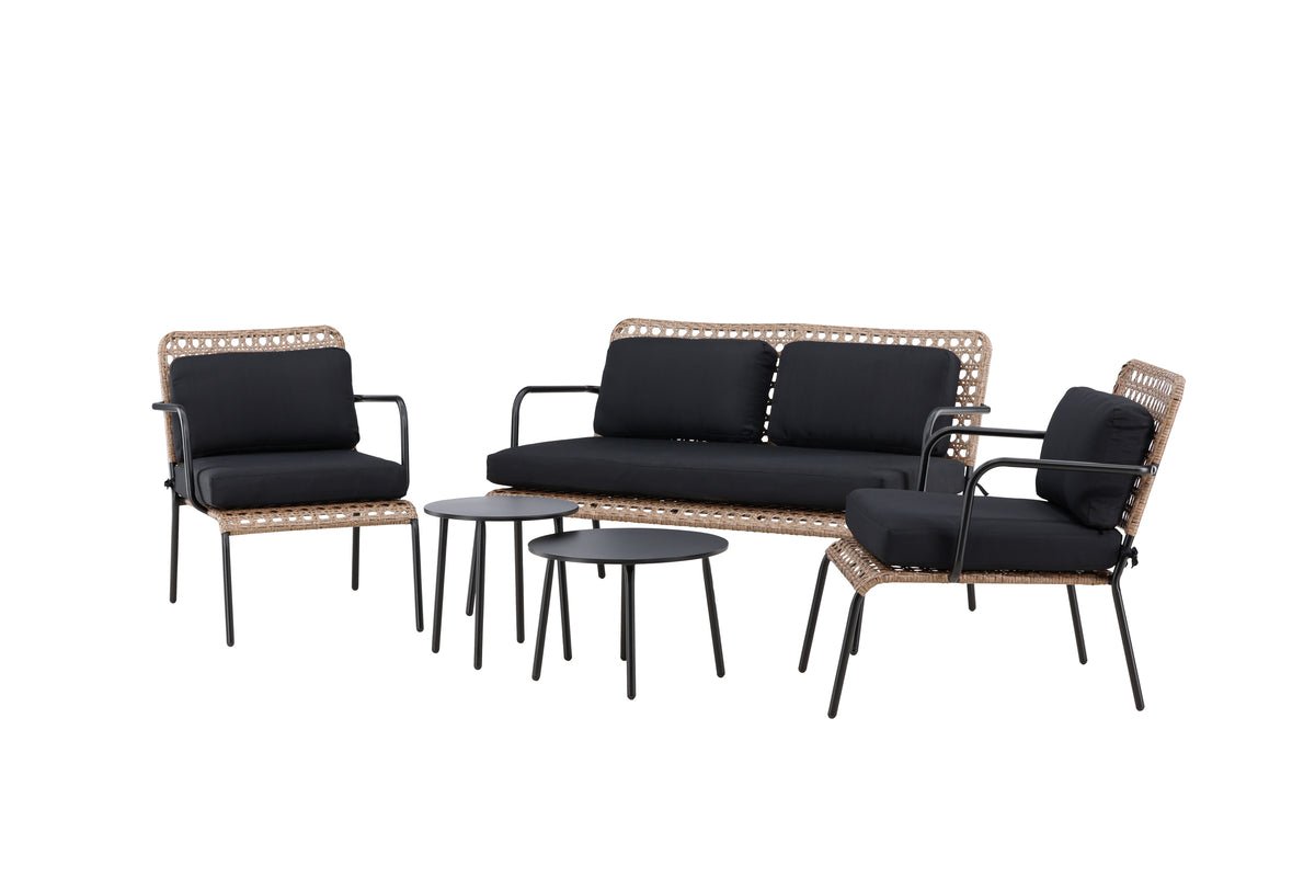 Lounge set Marocco - Backrests and seat surfaces made of natural rattan
