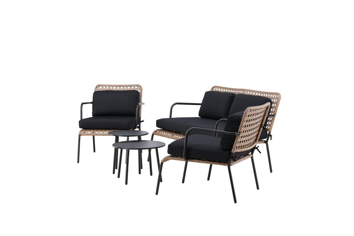Lounge set Marocco - Backrests and seat surfaces made of natural rattan