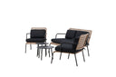 Loungeset Marocco - Rückenlehnen und Sitzflächen aus Naturrattan