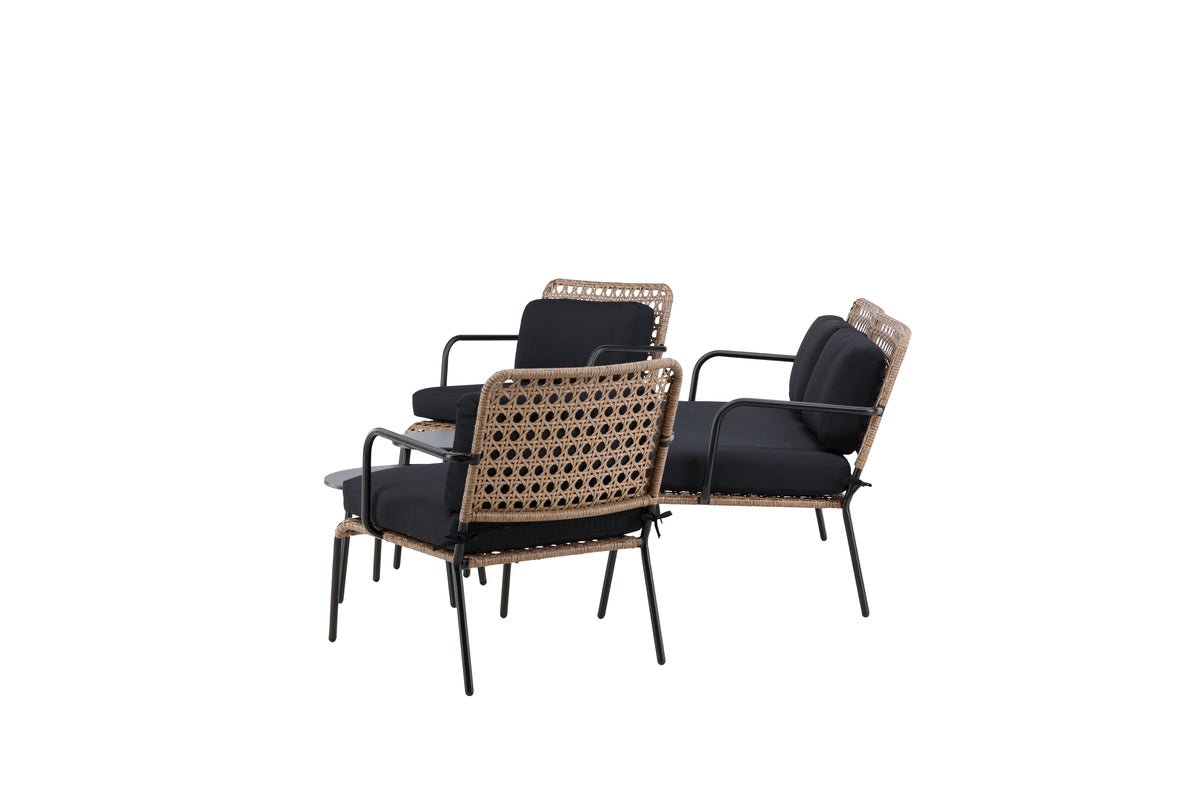 Lounge set Marocco - Backrests and seat surfaces made of natural rattan