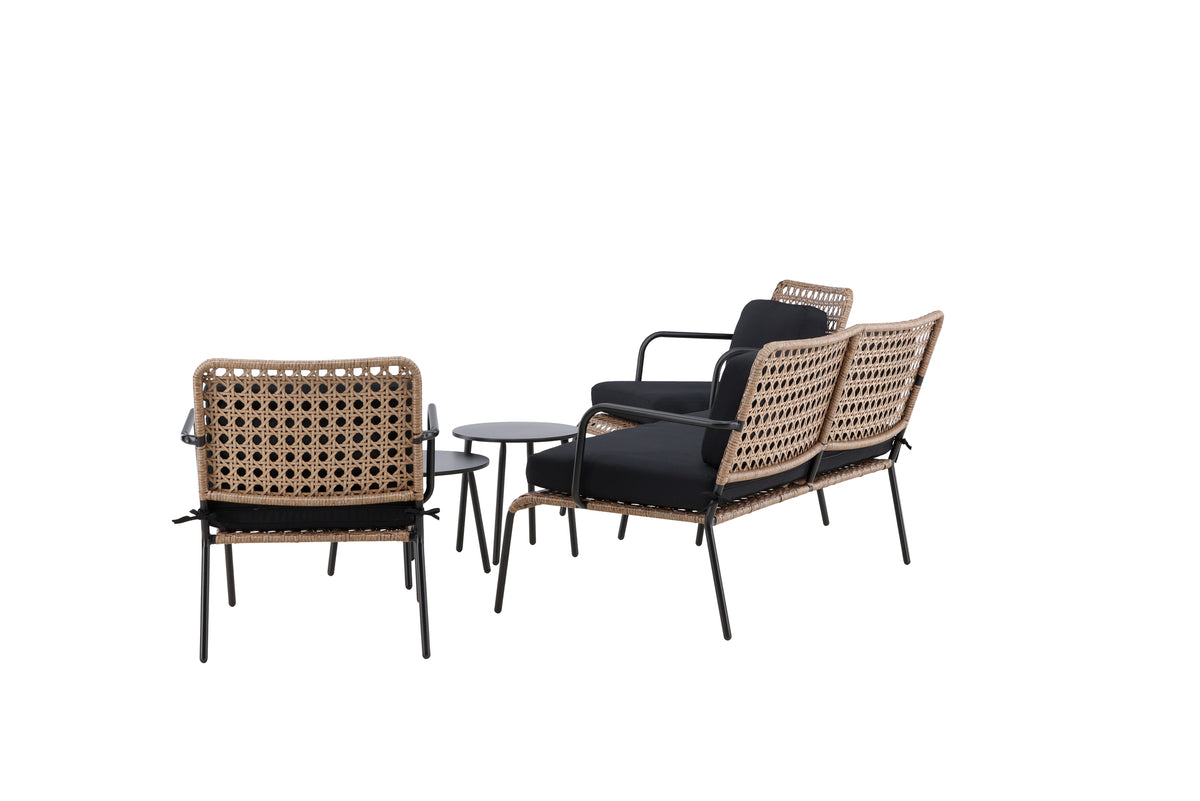 Lounge set Marocco - Backrests and seat surfaces made of natural rattan