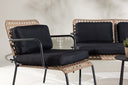 Loungeset Marocco - Rückenlehnen und Sitzflächen aus Naturrattan