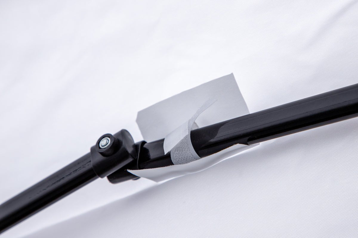 Garden Pavilion Oasis - with white roof and walls made of polyester