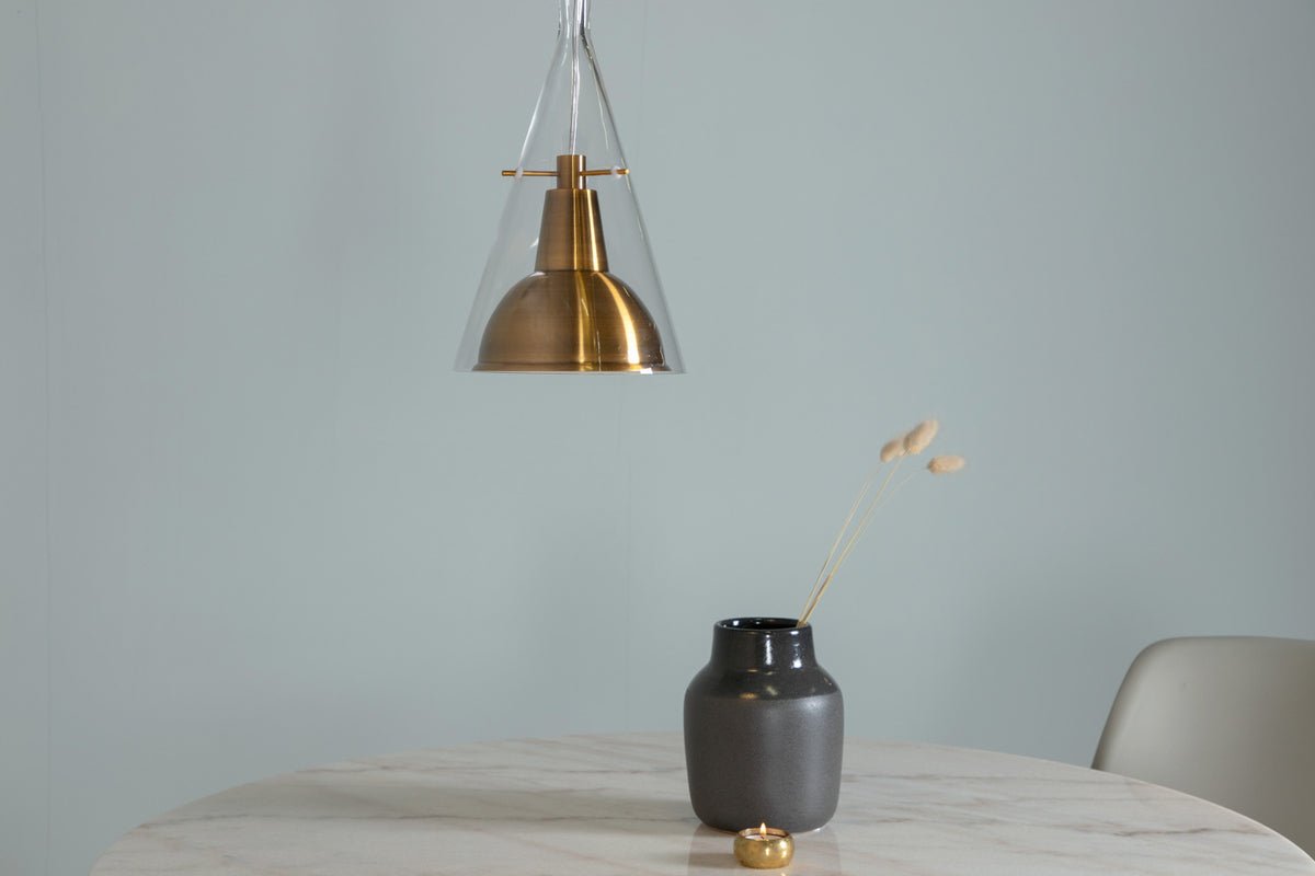 Pendant lamp "Impala" – Made of brass-colored aluminum