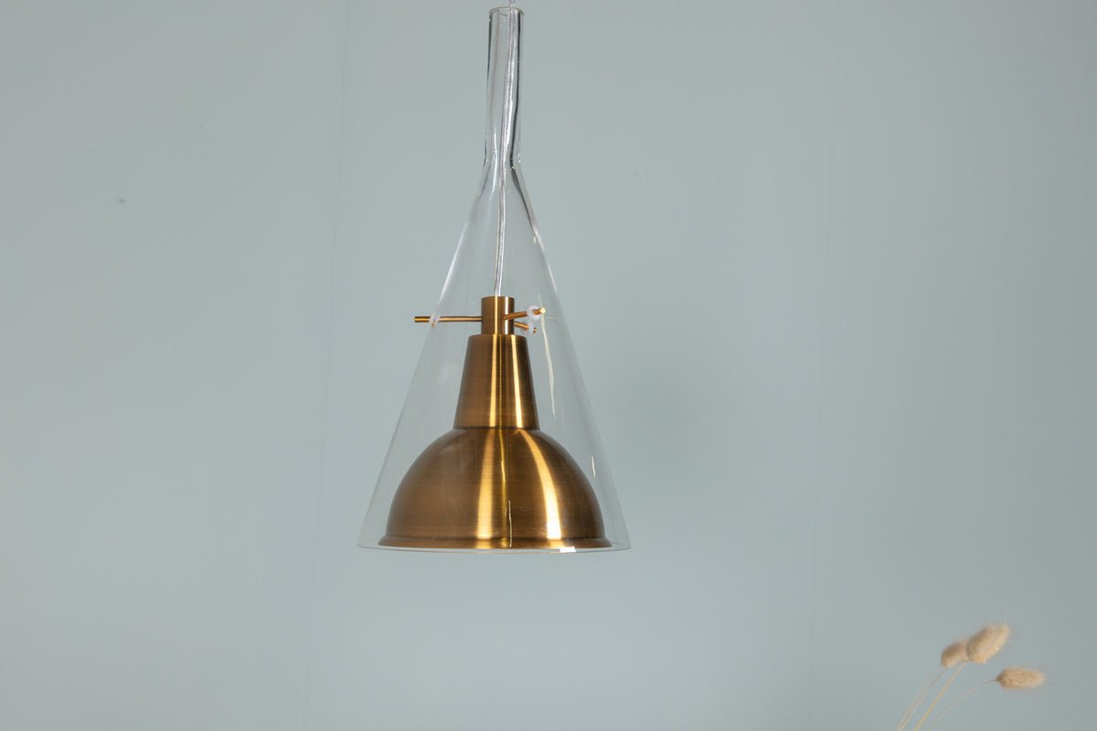 Pendant lamp "Impala" – Made of brass-colored aluminum