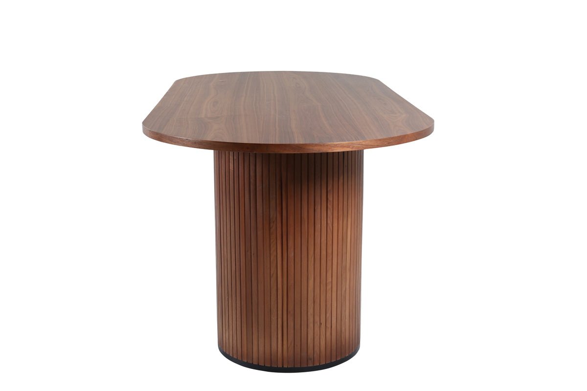 Dining table Moani - with sturdy frame in ribbed design