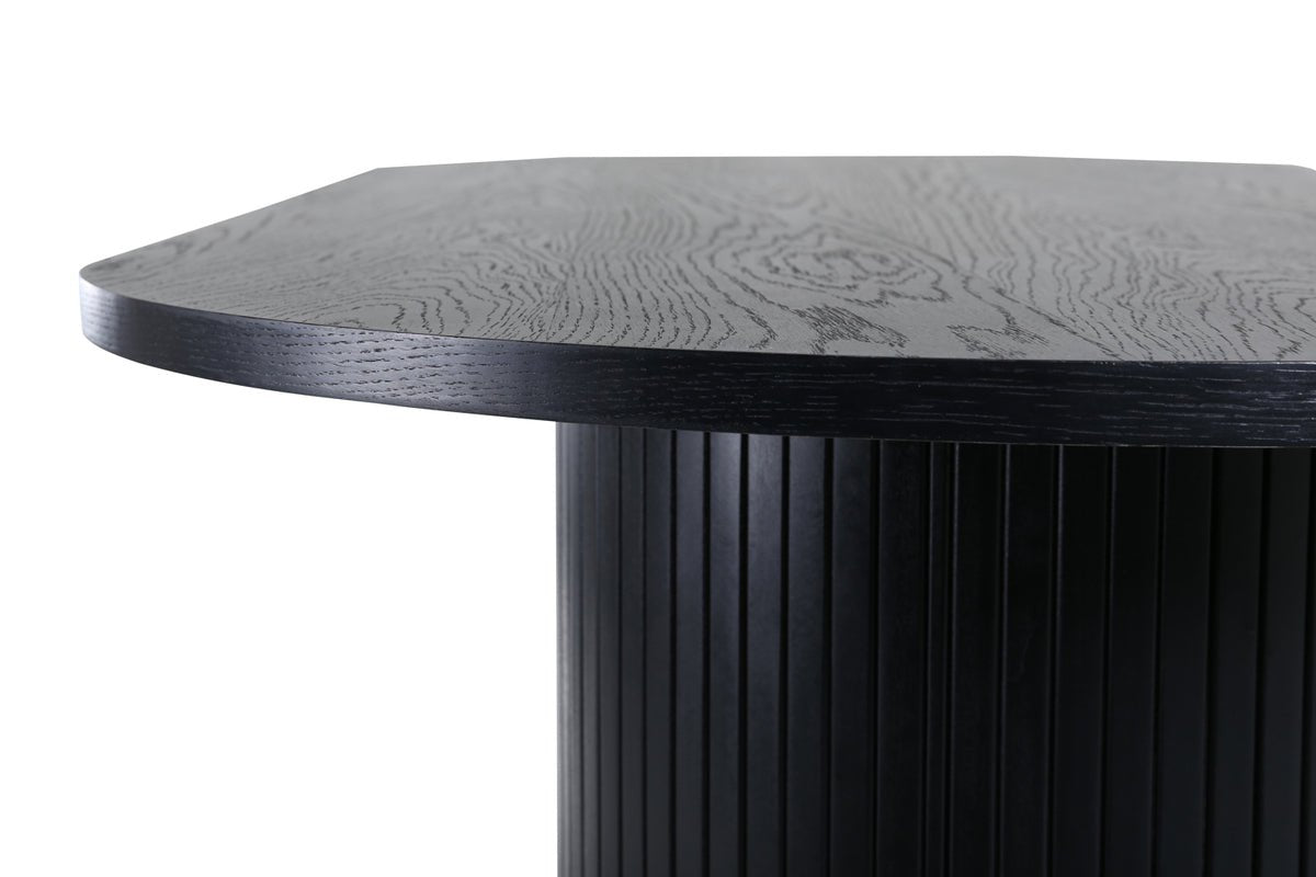 Dining table Moani - with sturdy frame in ribbed design