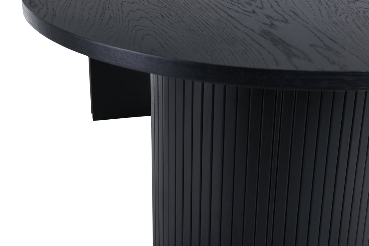 Dining table Moani - with sturdy frame in ribbed design