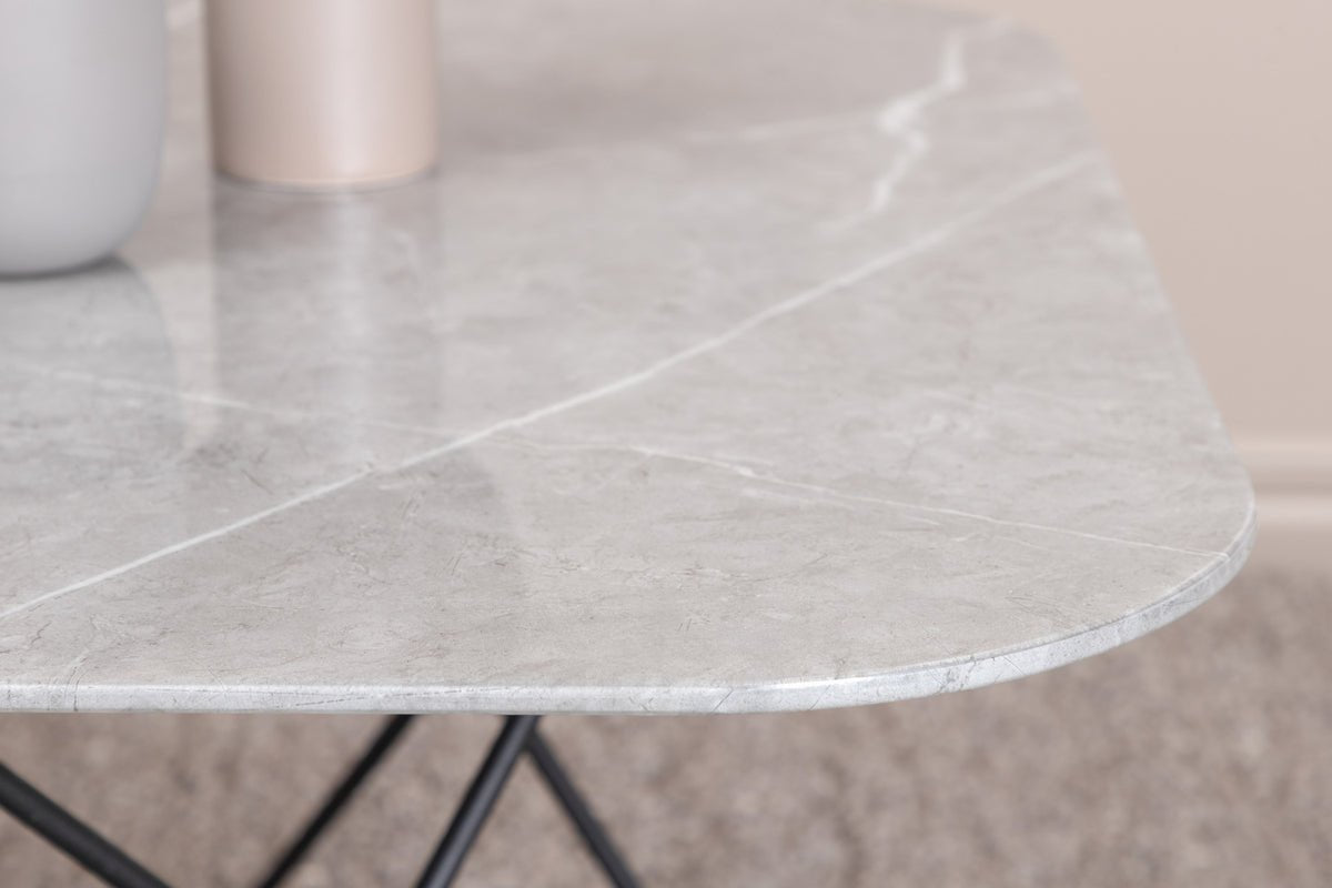 Coffee table Tango - with tabletop made of marble glass