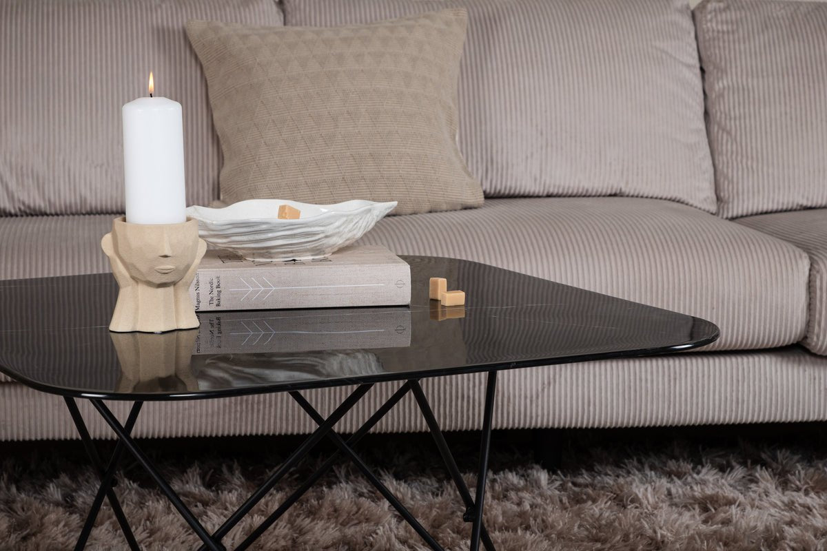 Coffee table Tango - with tabletop made of marble glass