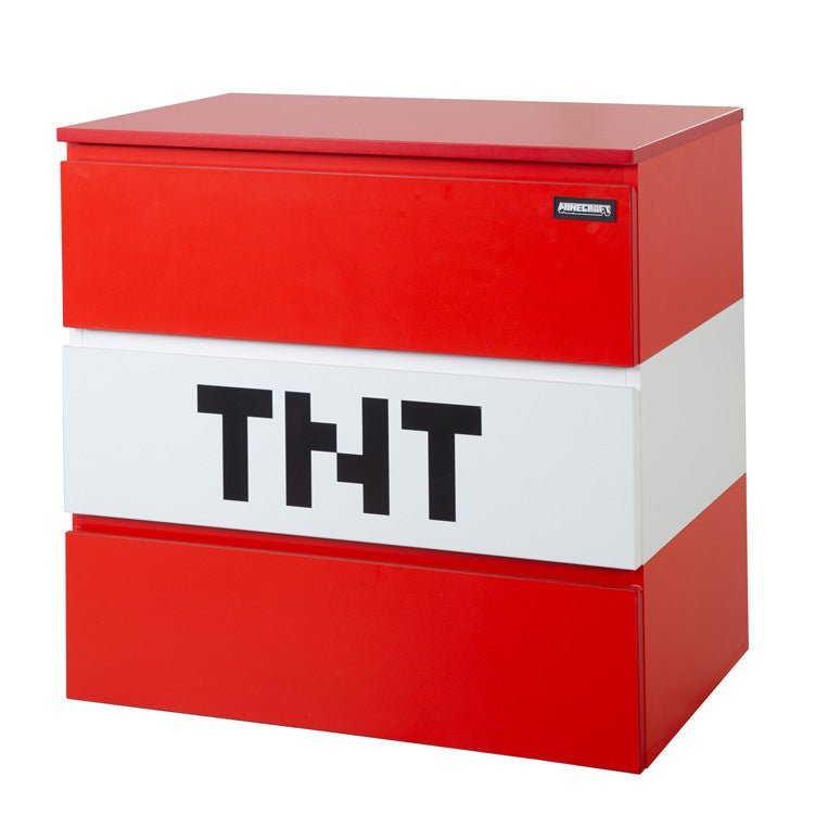 Minecraft dresser "TNT Box" – with LED lighting & 3 drawers